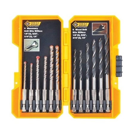 Steel Grip Steel Grip DR62511A Drill Bit Set  12 Piece 2420669